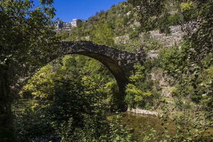 France, Hérault (34), les Causses et les Cévennes, paysage culturel de l'agro-pastoralisme méditerranéen inscrit au Patrimoine Mondial de l'UNESCO, gorges de La Vis, Saint-Maurice-Navacelles, le Cirque de Navacelles