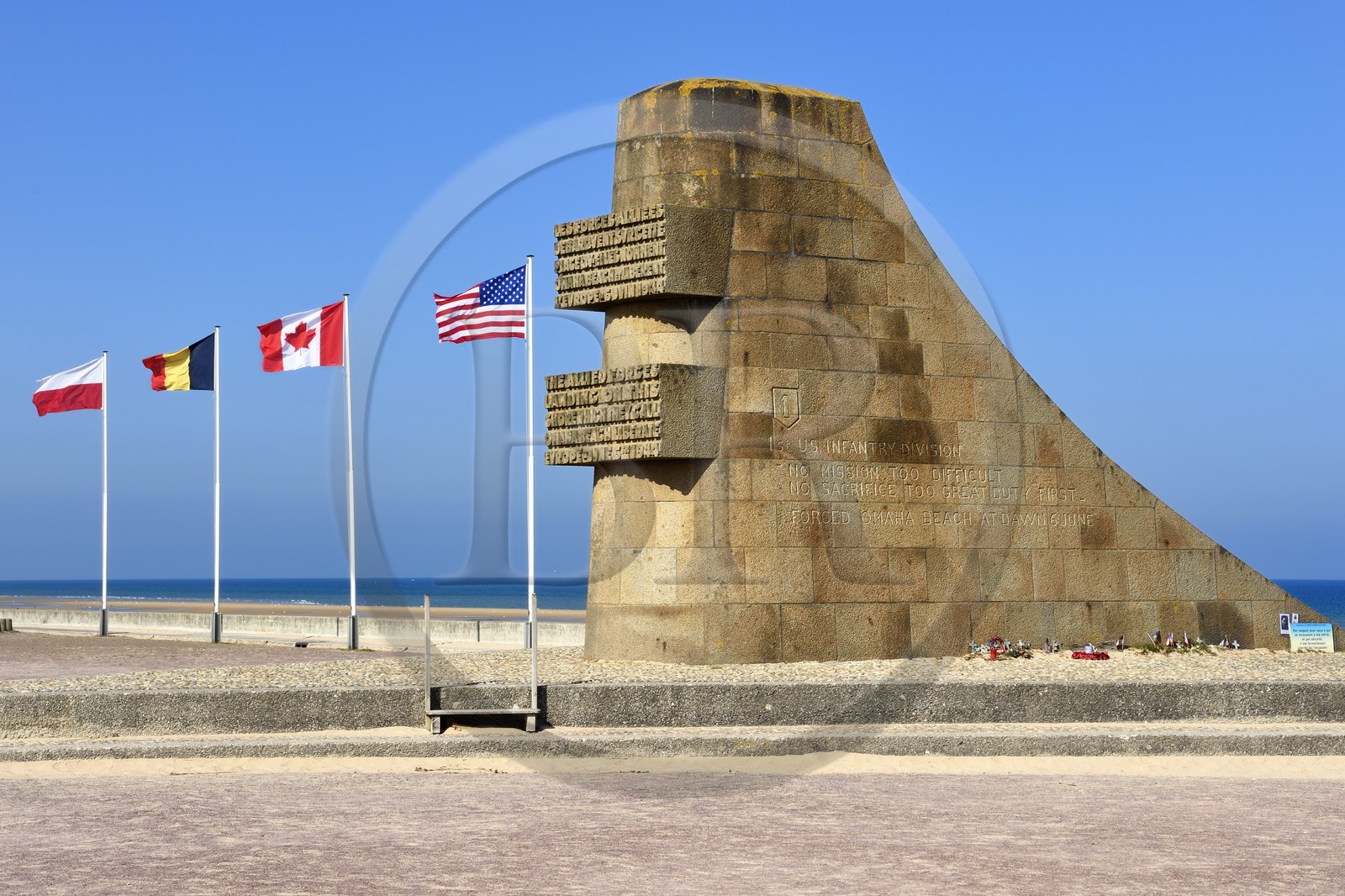 France, Calvados, Saint Laurent sur Mer, along the beach of Omaha Beach memorial Allied landings