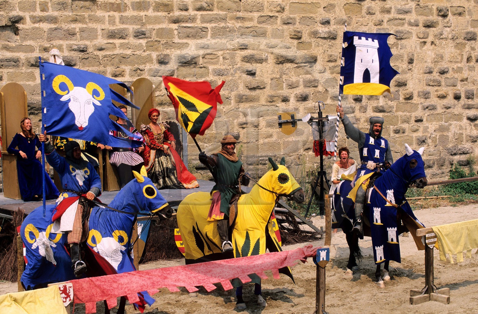France, Aude (11), Carcassonne, Tournoi des Chevaliers de la rose, Spectacle médiéval de Carlo Boso