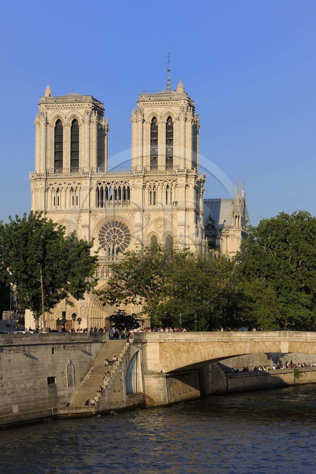 France, Paris (75), les rives de la Seine classées Patrimoine Mondial de l'UNESCO, île de la Cité, la cathédrale Notre-Dame