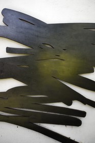 France, Var, Le Muy, Fondation Bernar Venet, Torch-cut waxed steel by Venet