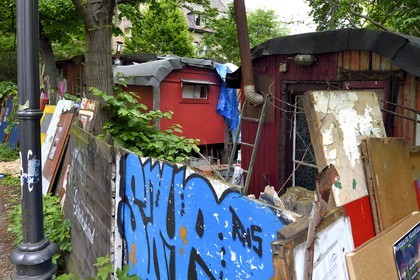 Allemagne, Berlin, quartier de Kreuzberg, squat alternatif Bethanien dans un ancien hopital