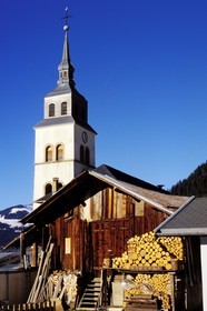 France, Savoie (73), région du Beaufortin, l' église d' Arêches