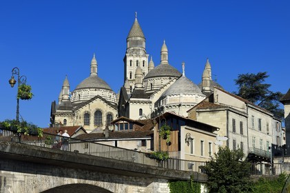 France, Dordogne (24), Périgord Blanc, Périgueux, Cathédrale Saint-Front, étape sur le chemin de Saint-Jacques-de-Compostelle site classé Patrimoine Mondial de l'UNESCO,