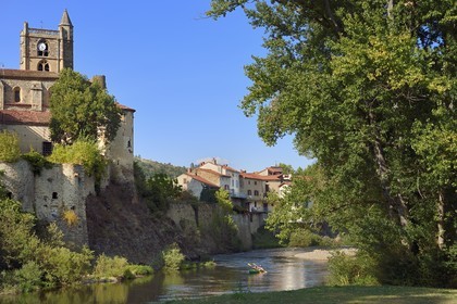 France, Haute Loire, Lavoute Chilhac, Priory Sainte Croix overlooking the  Allier river