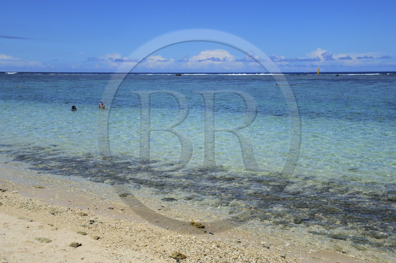 France, île de la Réunion, la Cote Ouest, plage du lagon de Saint-Gilles-Les-Bains à l'Ermitage-les-Bains