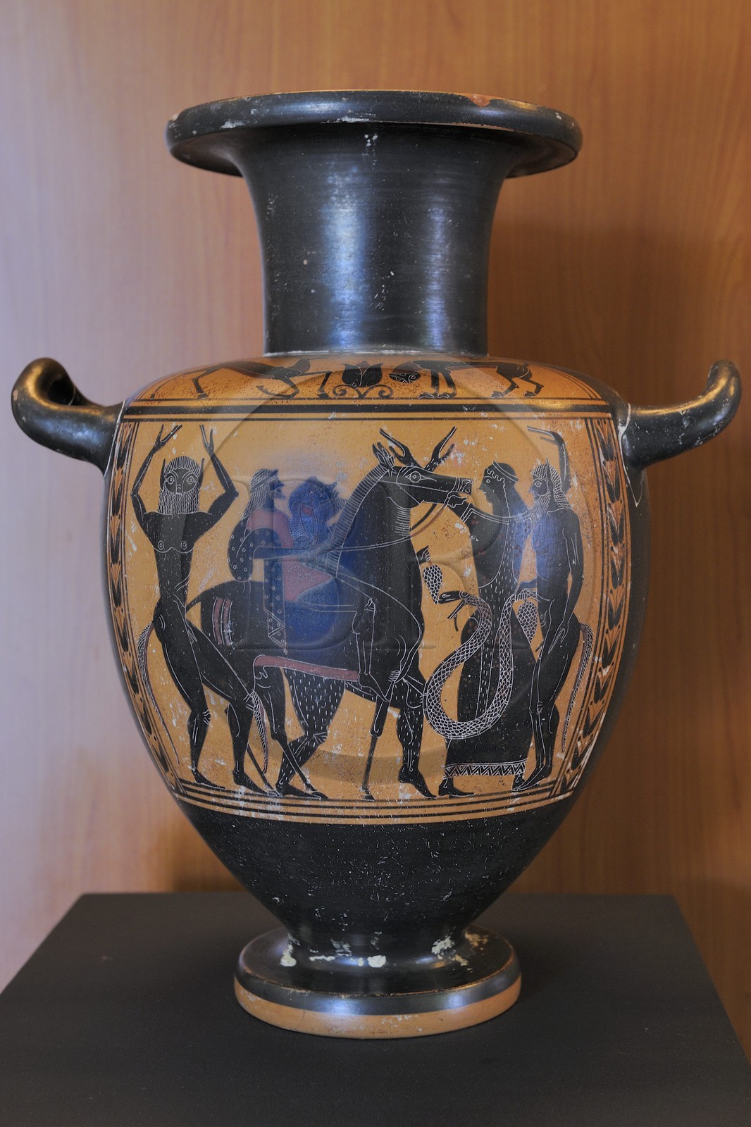 Italie, Latium, province de Viterbe, Montalto di Castro, antique cité étrusque de Vulci, vase etrusque