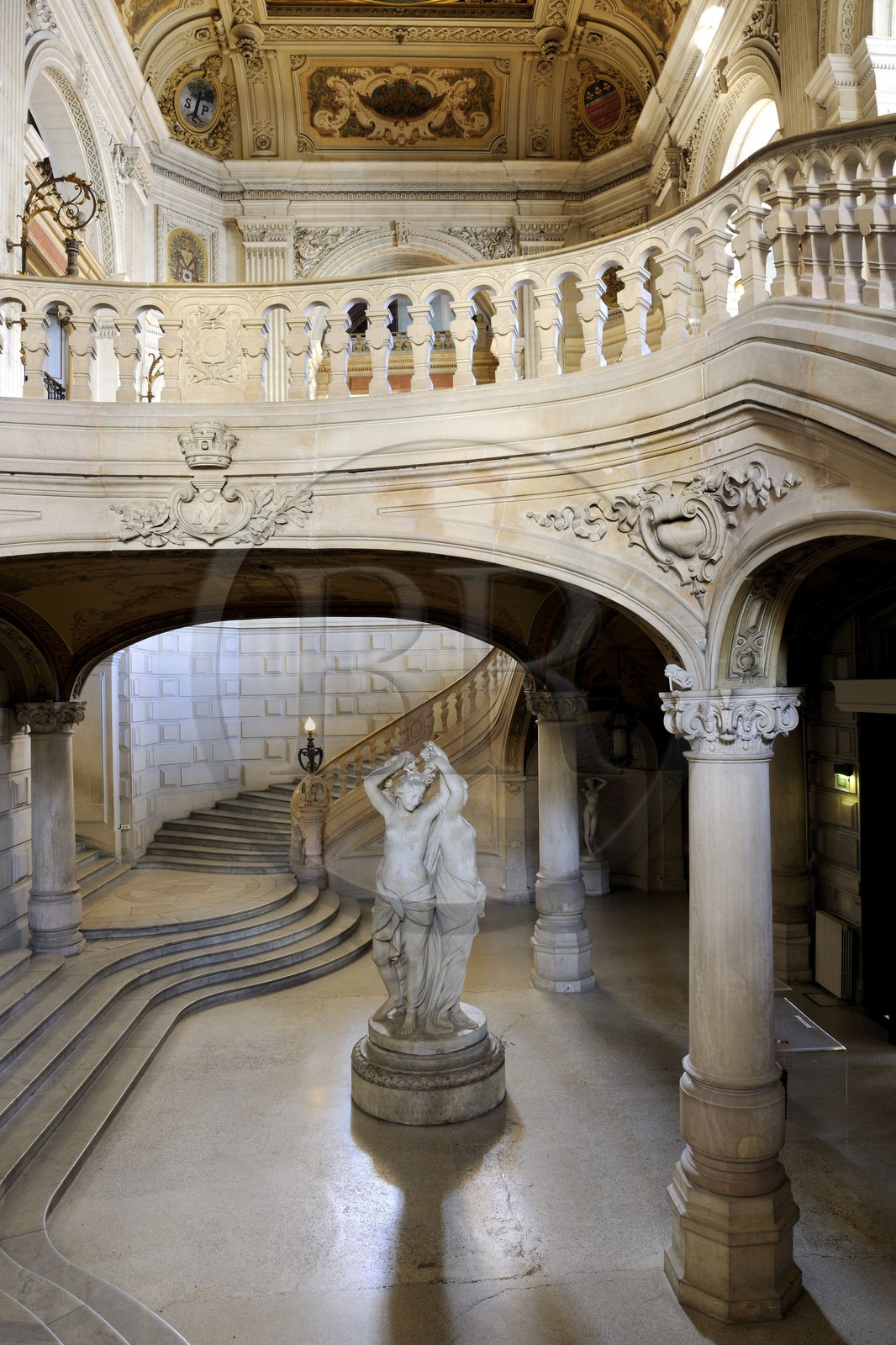 France, Hérault (34), Montpellier, l'Opéra, l'original de la sculpture de la fontaine des Trois Grâces