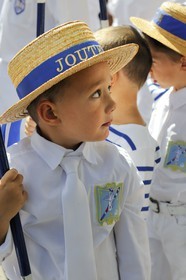 France, Hérault (34), Sète, fête de la Saint Louis, défilé des jouteurs, la relève est prête