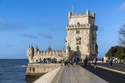 Portugal, Lisbon, Belem, Belem Tower (Torre de Belem), listed as World Heritage by UNESCO