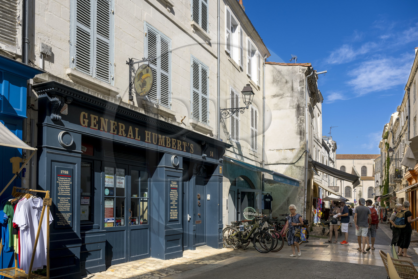 France, Charente Maritime, La Rochelle, Irish pub The General Humbert's rue Saint Nicolas in the old fishing district
