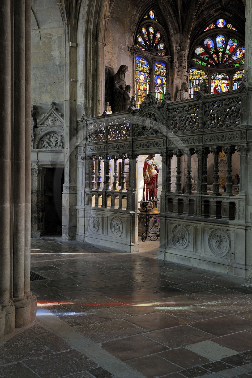 France, Seine-Maritime (76), Dieppe, l'église Saint-Jacques du XIIIème siècle, chapelle du Sacré-Coeur