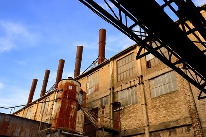 France, Moselle (57), Vallée de la Fensch, usine sidérurgique d'Uckange, Parc du Haut-fourneau U4