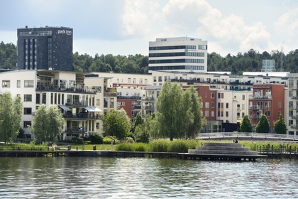Sweden, Stockholm, Hammarby Sjostad eco-neighborhood pioneer in sustainable development, the Hammarby lake