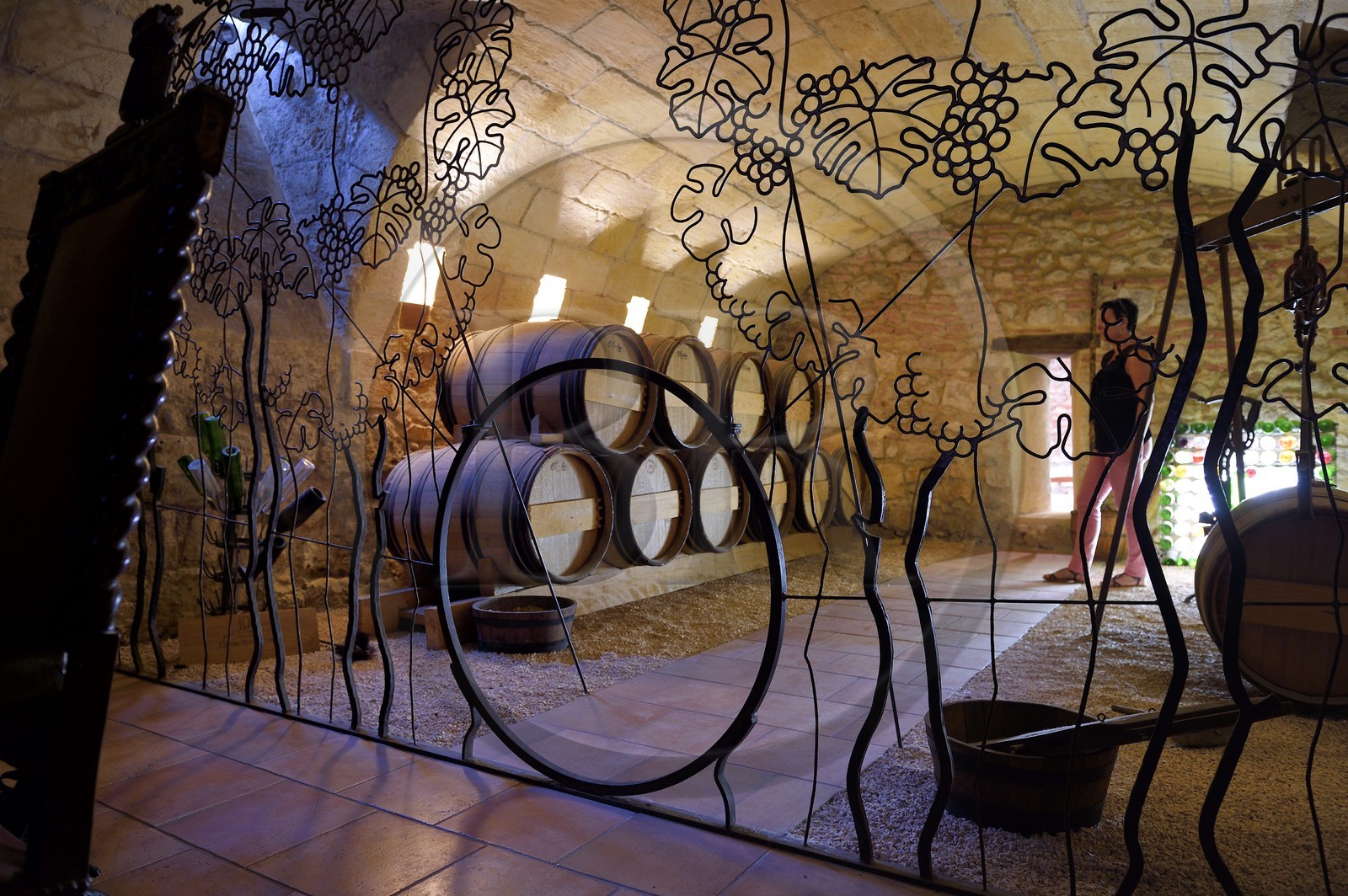 France, Dordogne, purple Perigord, Bergerac, the Maison des Vins de Bergerac in the former Cloitre des Recollets (Recollets cloister)