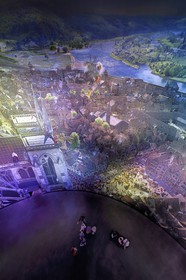 France, Seine Maritime, Rouen, the Panorama XXL by the artist Yadegar Asisi, exhibition of the work Rouen 1431 at the time of Joan of Arc