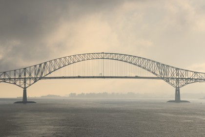 Canada, province de Québec, le pont sur le fleuve Saint-Laurent à Trois-Rivières