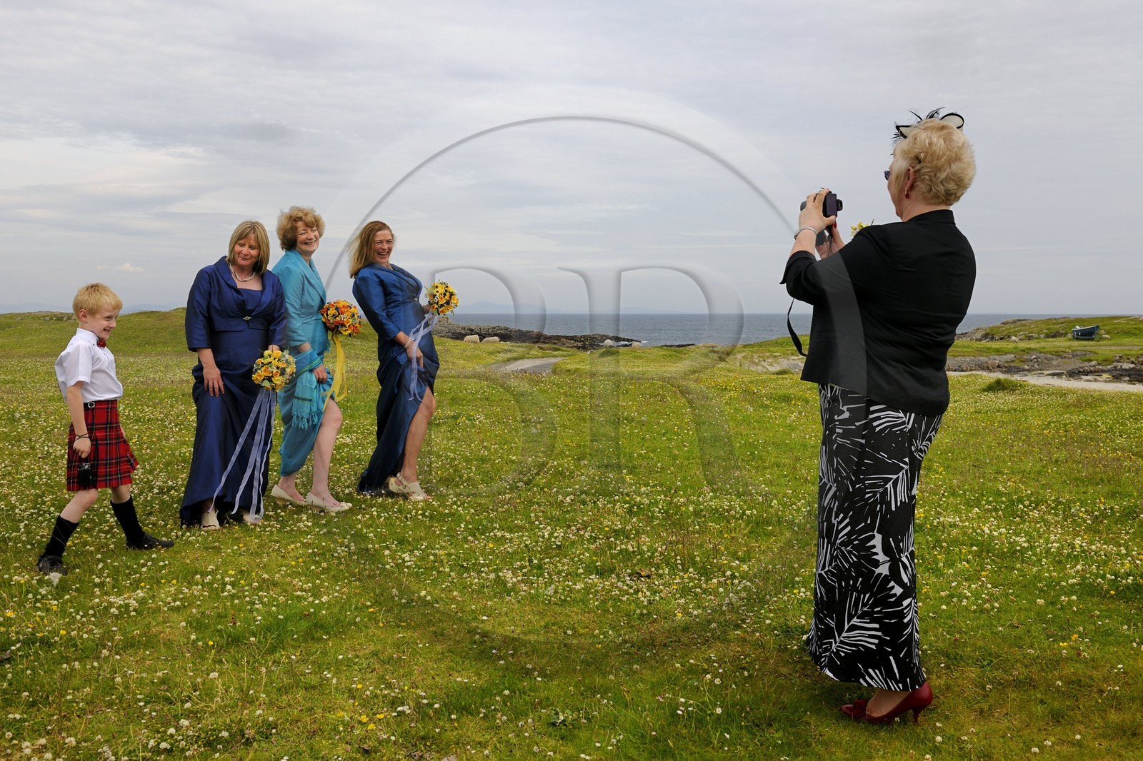 United Kingdom, Scotland, Inner Hebrides, Isle of Tiree, traditional wedding in Scarinish