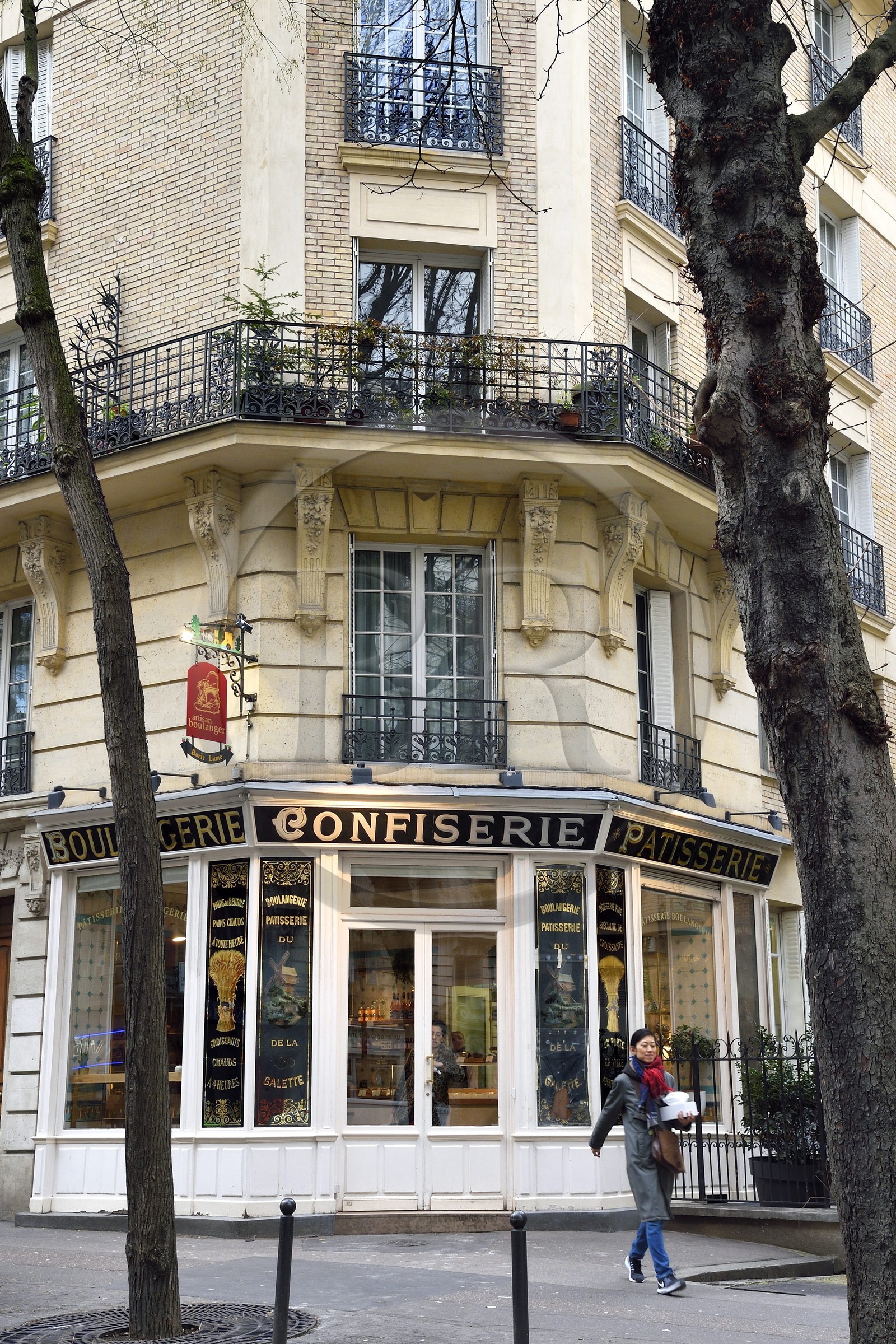 France, Paris (75), Patisserie Boulangerie Boris Lumé dans la rue Caulaincourt