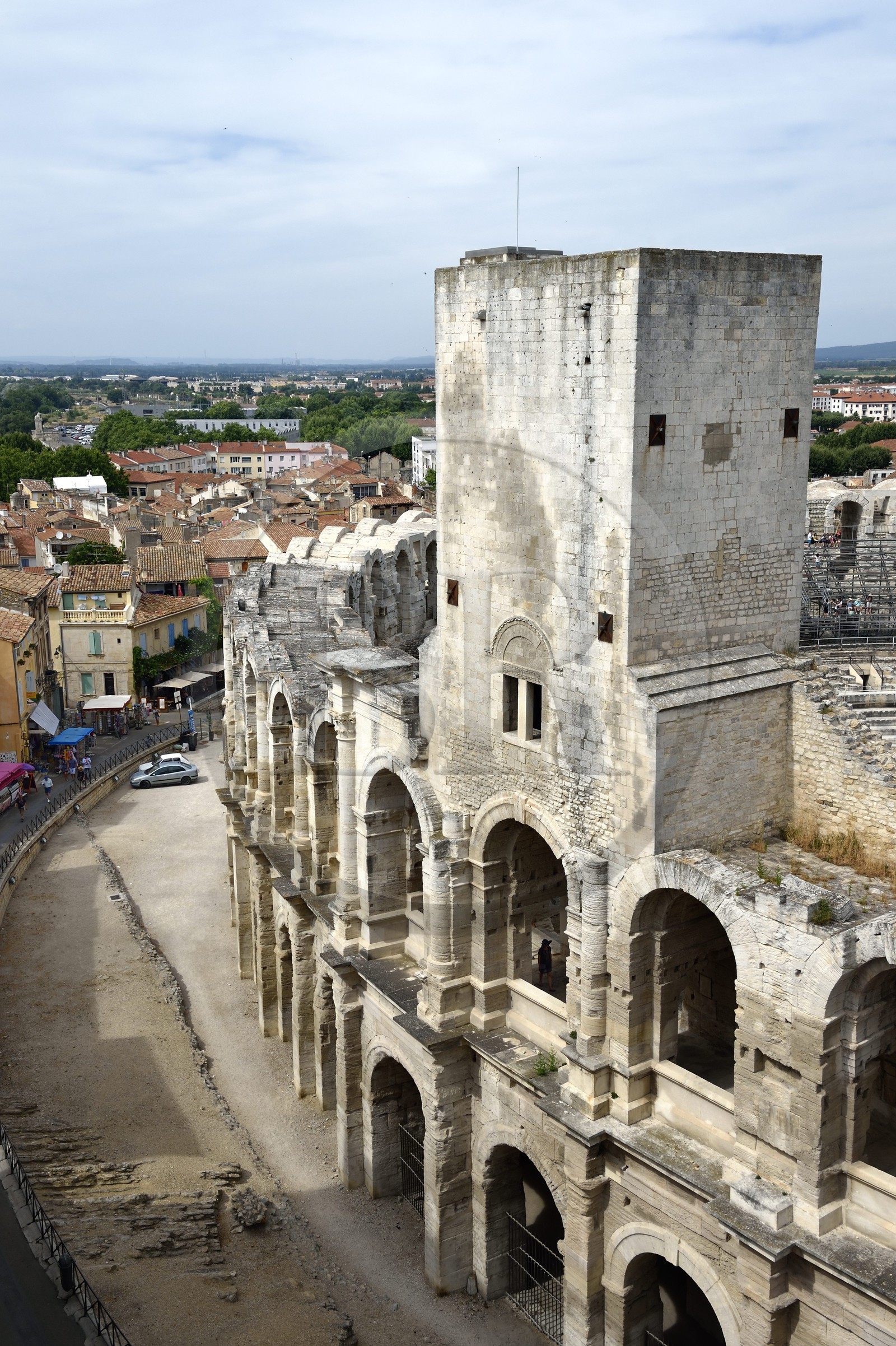 France, Bouches-du-Rhône (13), Arles, les Arènes, amphithéâtre romain de 80-90 après JC, classé Patrimoine Mondial de l'UNESCO