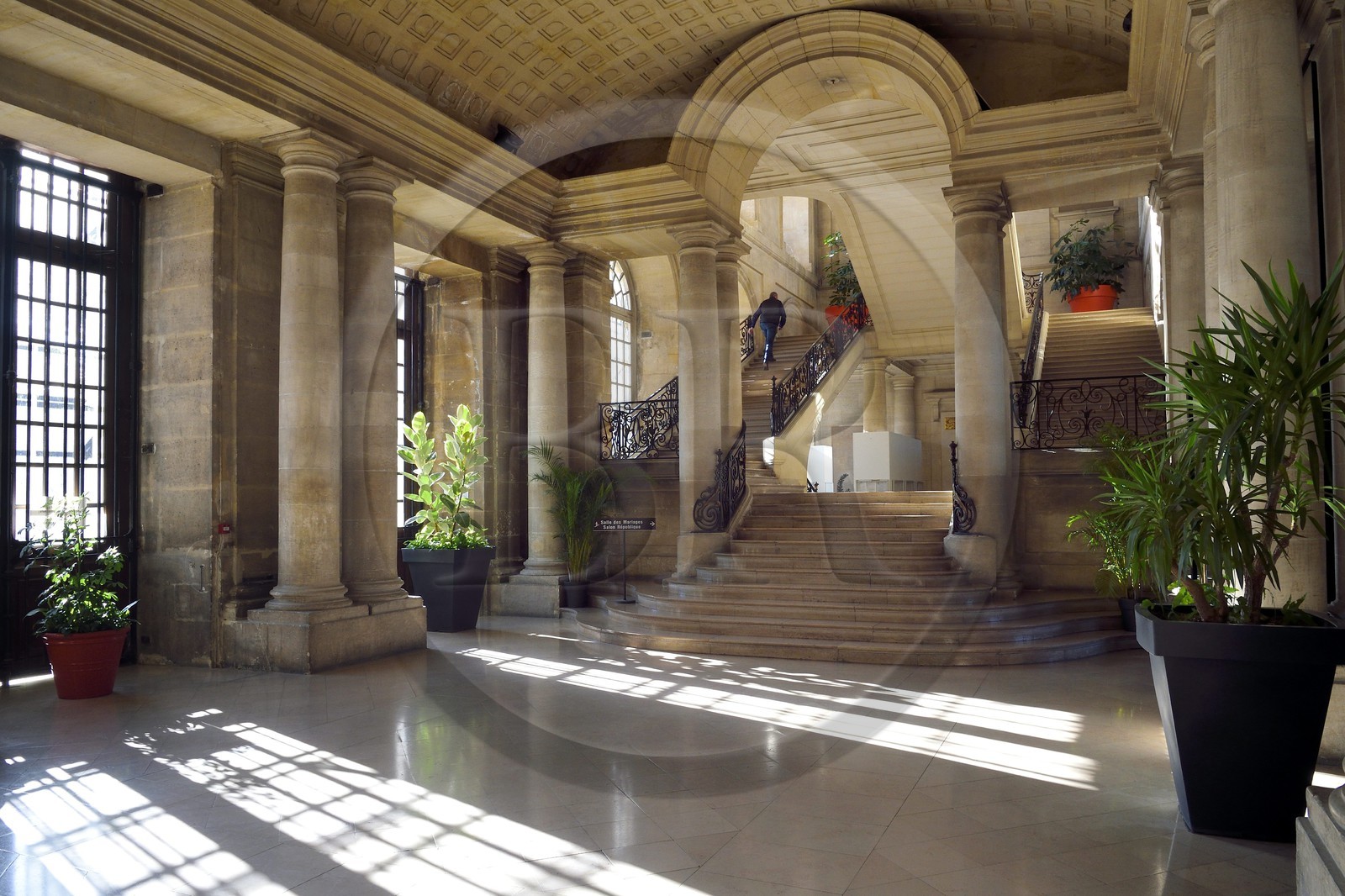 France, Seine Maritime, Rouen, the City Hall in the former Saint-Ouen abbey, the hall of honor