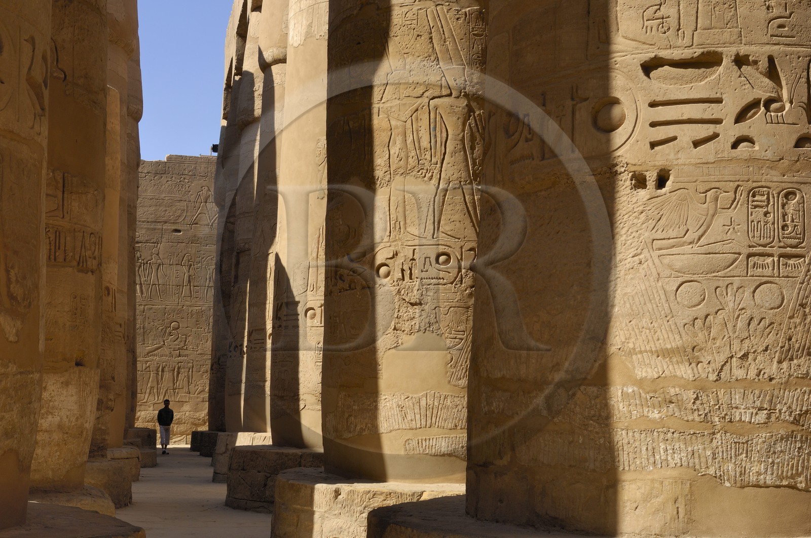 Egypte, Haute Egypte, vallée du Nil, Louxor, Karnak, classé Patrimoine Mondial de l'UNESCO, Grande Salle Hypostyle