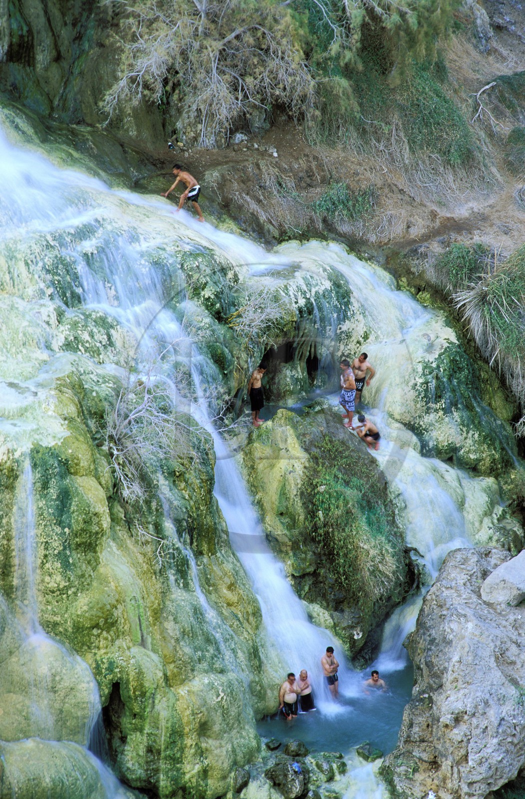 Jordan, Ma'an, the waterfalls of warm water (60°)