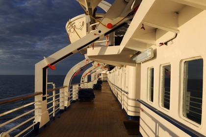Groenland, à bord du bateau de croisière Princess Danae dans l'Océan Atlantique