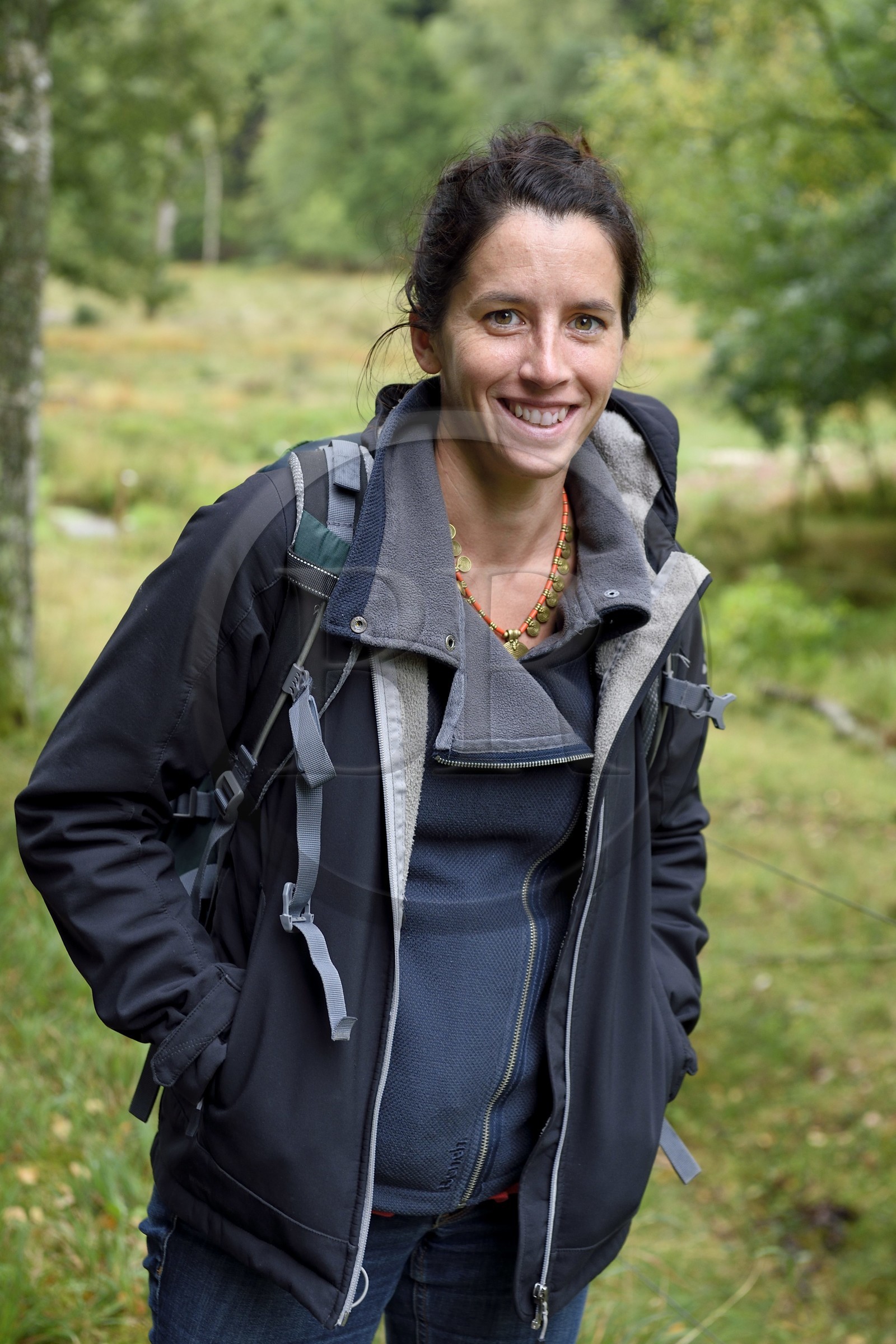 France, Bas Rhin, Northern Vosges Regional Natural Park, Niedersteinbach, Marie L'Hospitalier, in charge of the Natura 2000 mission within the Northern Vosges Regional Natural Park