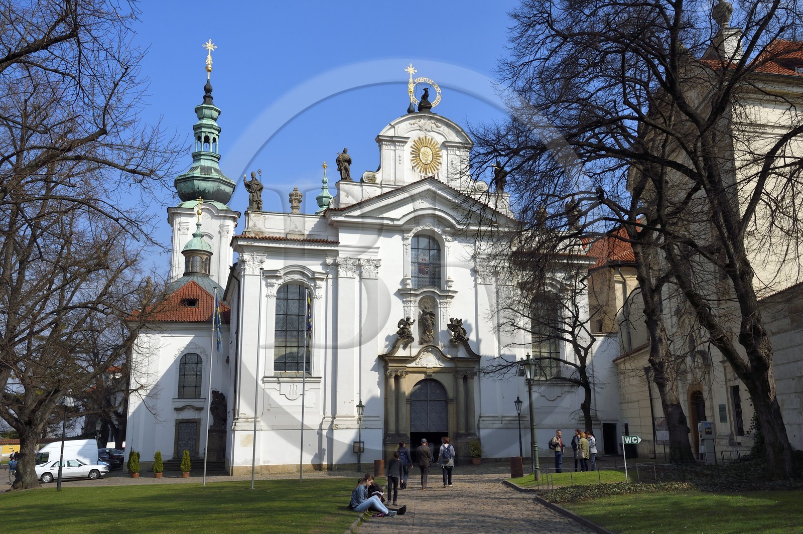République Tchèque, Prague, centre historique classé Patrimoine Mondial de l'UNESCO, quartier de Strahov, Monastère de Strahov, l'église
