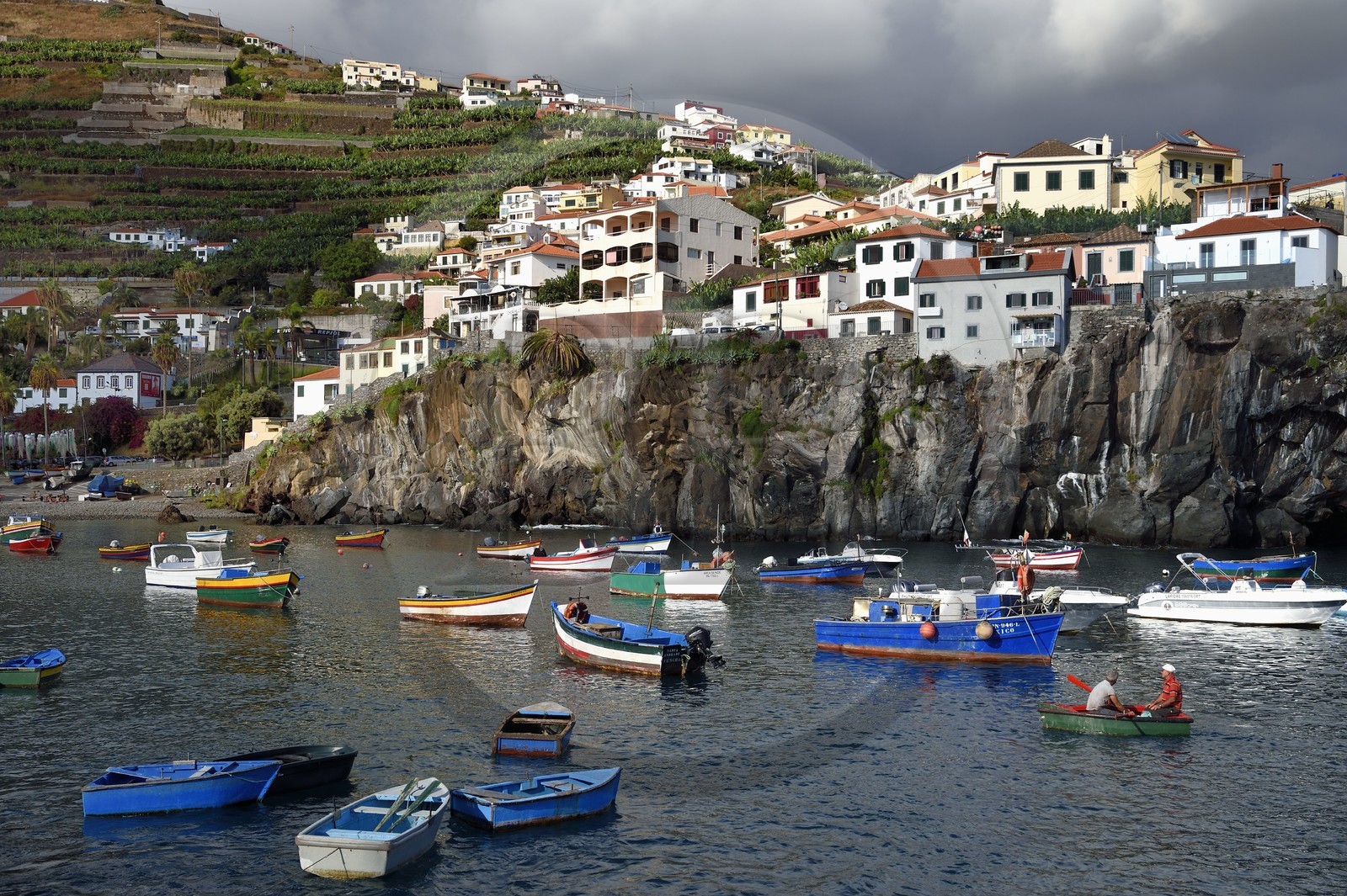 Portugal, Ile de Madère, le port village de pêcheurs de Camara de Lobos