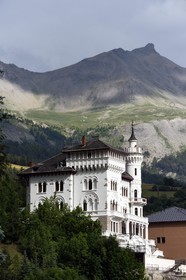 France, Alpes de Haute Provence, Ubaye valley, Jausiers, mexican villa known as the castle of Magnans, Gothic fantasy inspired by Ludwig II of Bavaria Palace, celebrates the success in Mexico of Louis Fortoul