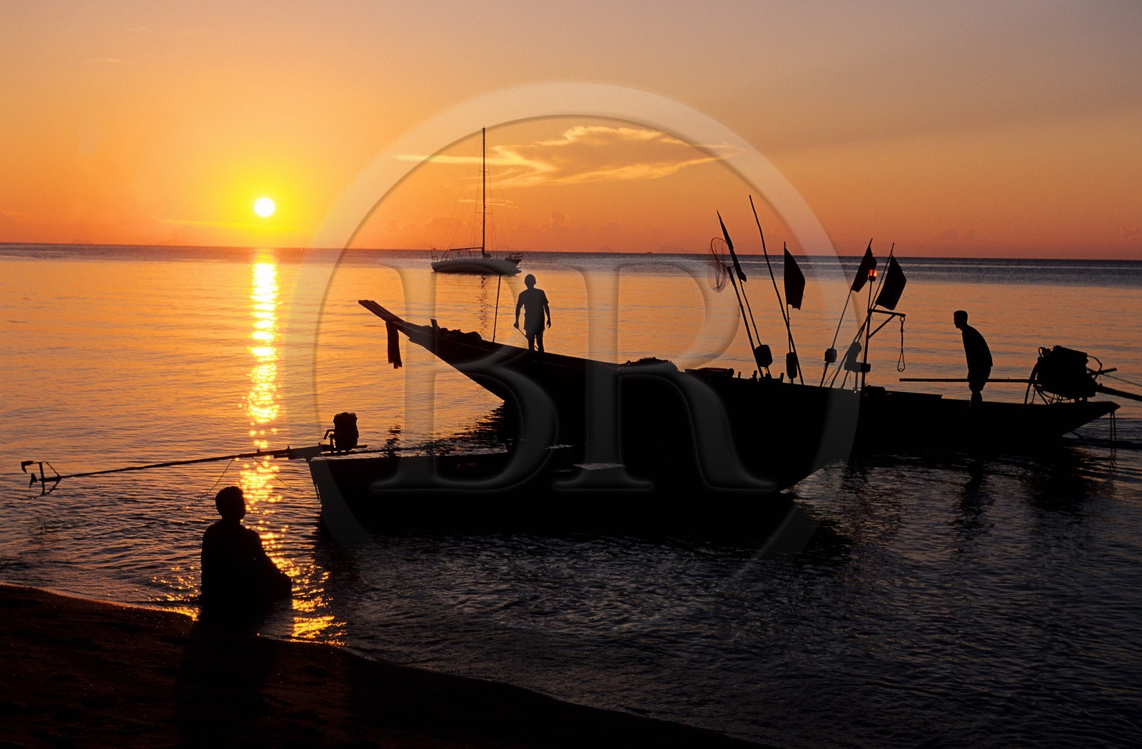 Thaïlande, golfe de Siam, île de Ko Samui, Hat Ang Thong plage de la côte Ouest de l' île