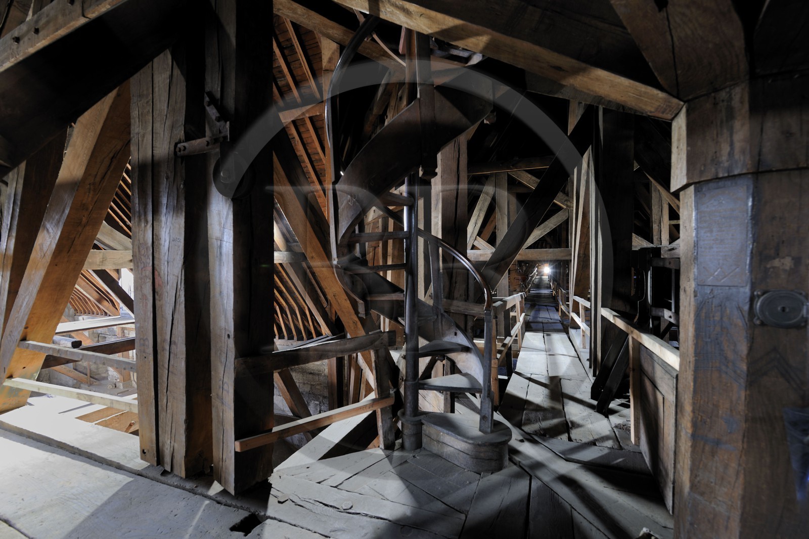 France, Paris (75), île de la Cité, la cathédrale Notre-Dame, la charpente appelée la forêt