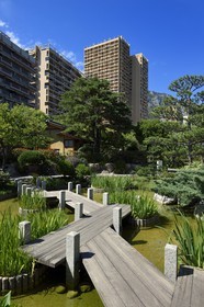 Principauté de Monaco, Monaco, Monte-Carlo, le Jardin Japonais par l'architecte paysagiste Yasuo Beppu