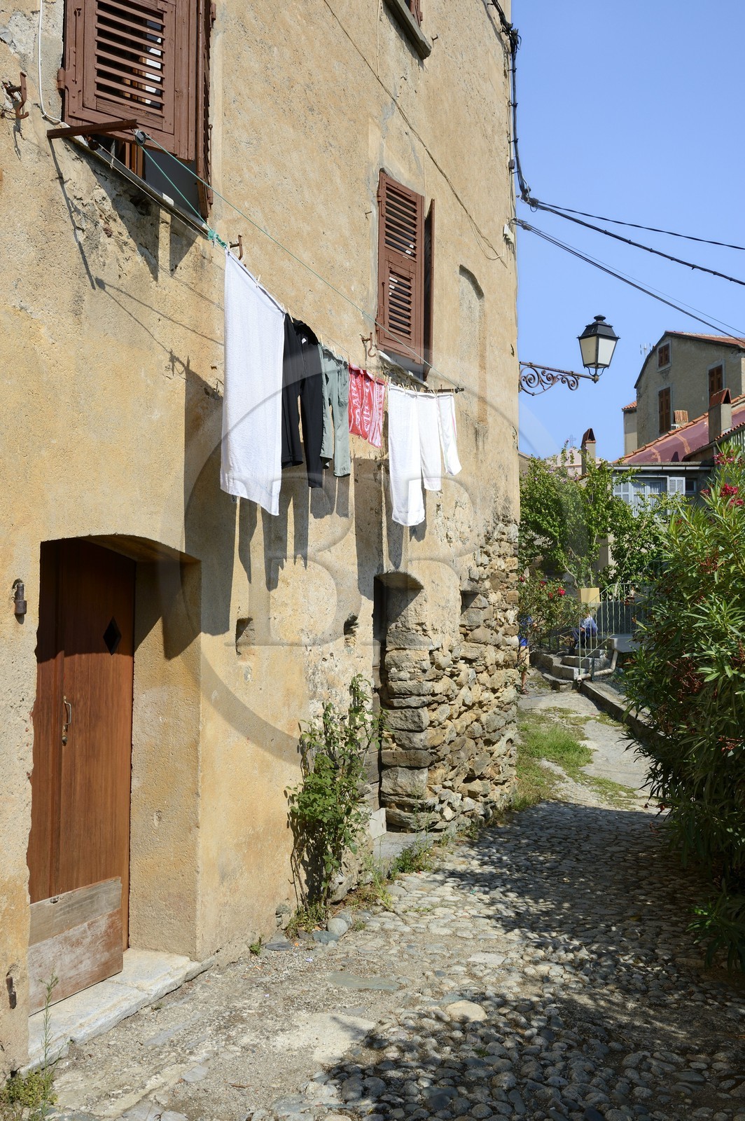 France, Haute Corse, Corte, the old neighbourhood of Pilusellu in the Ville Haute