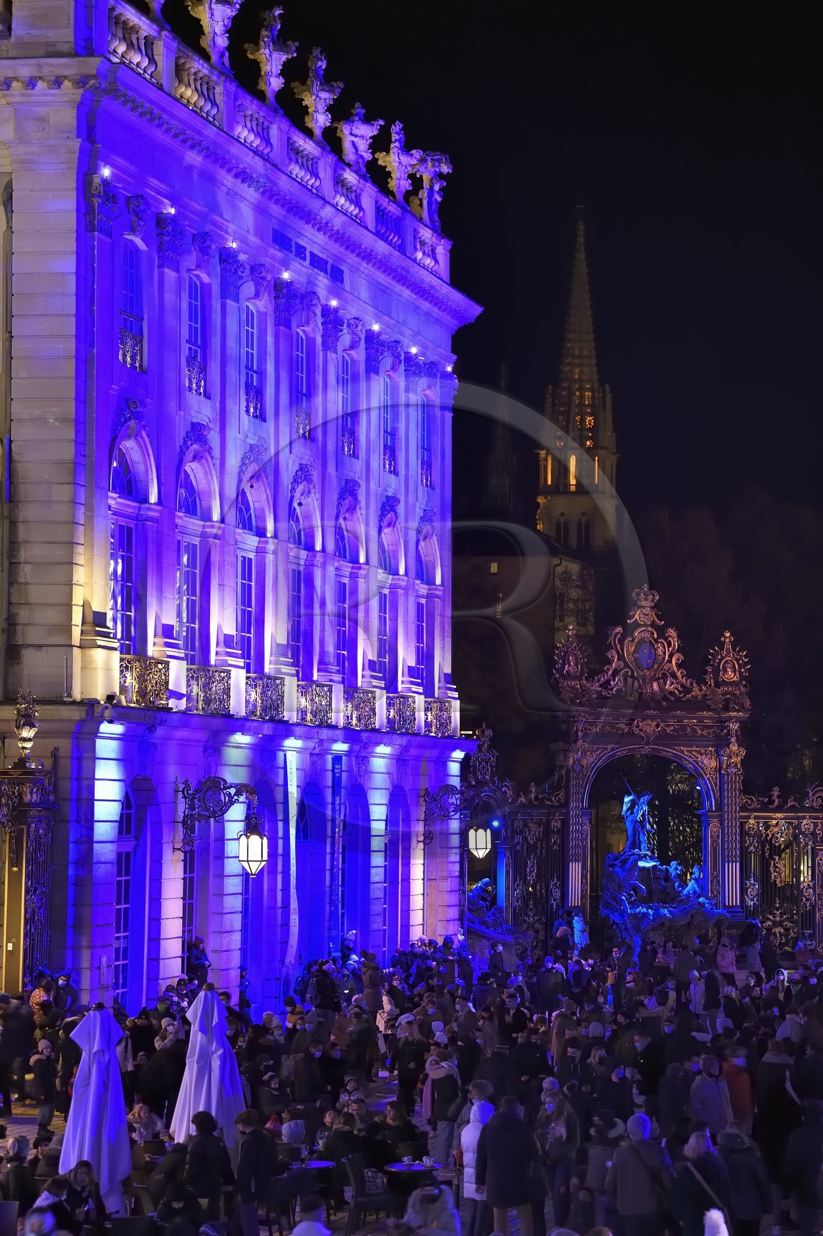 France, Meurthe-et-Moselle, Nancy, place Stanislas (former Place Royale) during the feast of Saint-Nicolas, listed as World Heritage by UNESCO, the Museum of Fine Arts