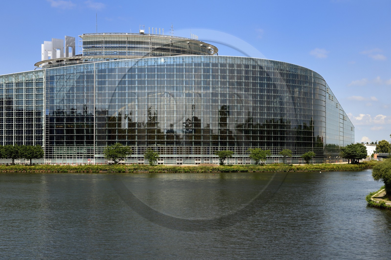 France, Bas-Rhin (67), Strasbourg, le Parlement Européen conçu par l'agence d'architecture architecture-studio