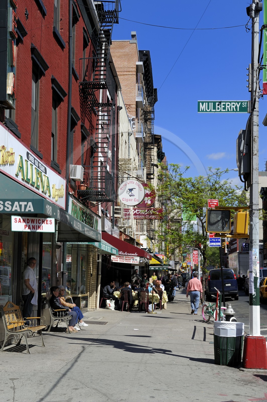 Etats-Unis, New York, Manhattan, le quartier de Little Italy, Mulberry Street