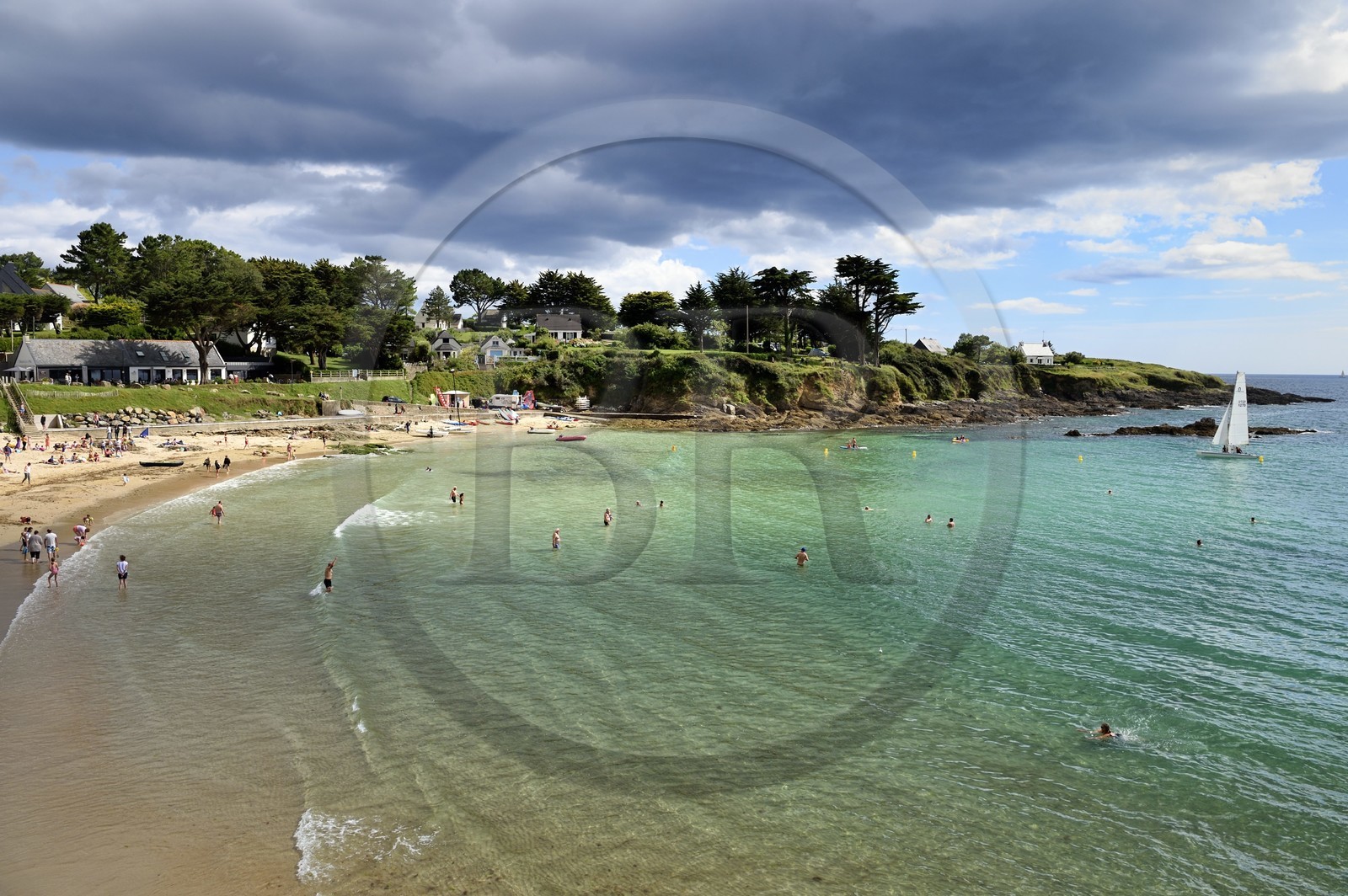 France, Finistère (29), Moelan-sur-Mer, plage de Kerfany