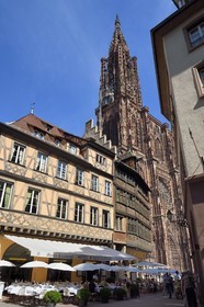 France, Bas Rhin, Strasbourg, old town listed as World Heritage by UNESCO, the Maison Kammerzell and Notre Dame Cathedral