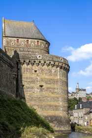 France, Ille-et-Vilaine, Fougeres, the 12th century fortified castle, Raoul Tower