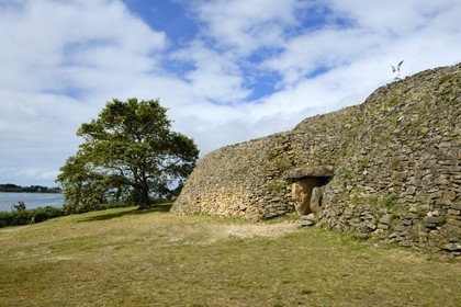 France, Morbihan (56), Golfe du Morbihan, Cairn de Gavrinis daté de 3500 avant JC