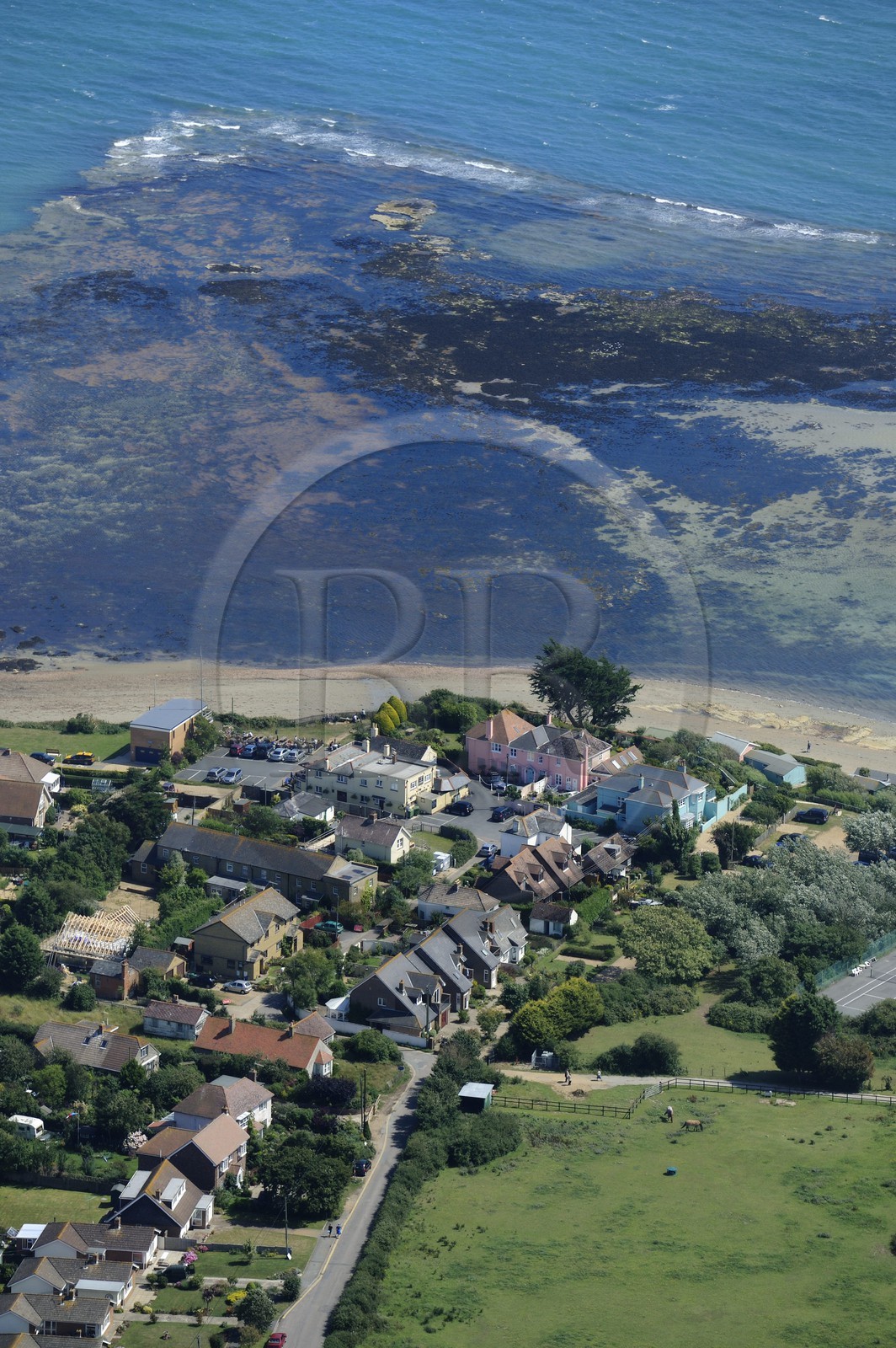 United Kingdom, England, Hampshire, Isle of Wight, Bembridge (aerial view)