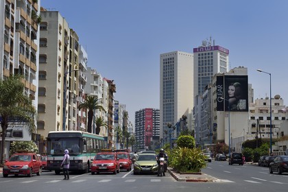 Maroc, Casablanca, le Twin Center ou tours jumelles de Casablanca dans le quartier du Maarif