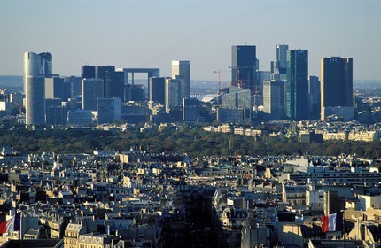 France, Hauts-de-Seine (92), quartier de la Défense a l'ouest de la ville, près du bois de Boulogne