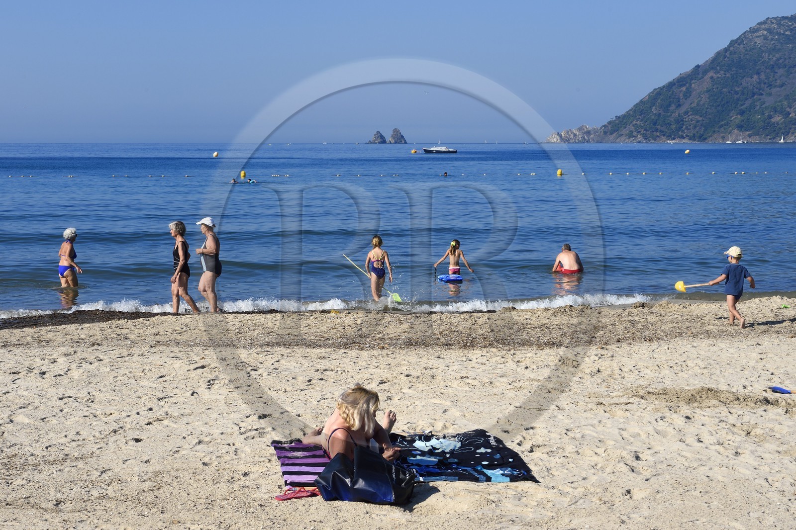 France, Var (83), rade de Toulon, La Seyne-sur-Mer, la plage des Sablettes