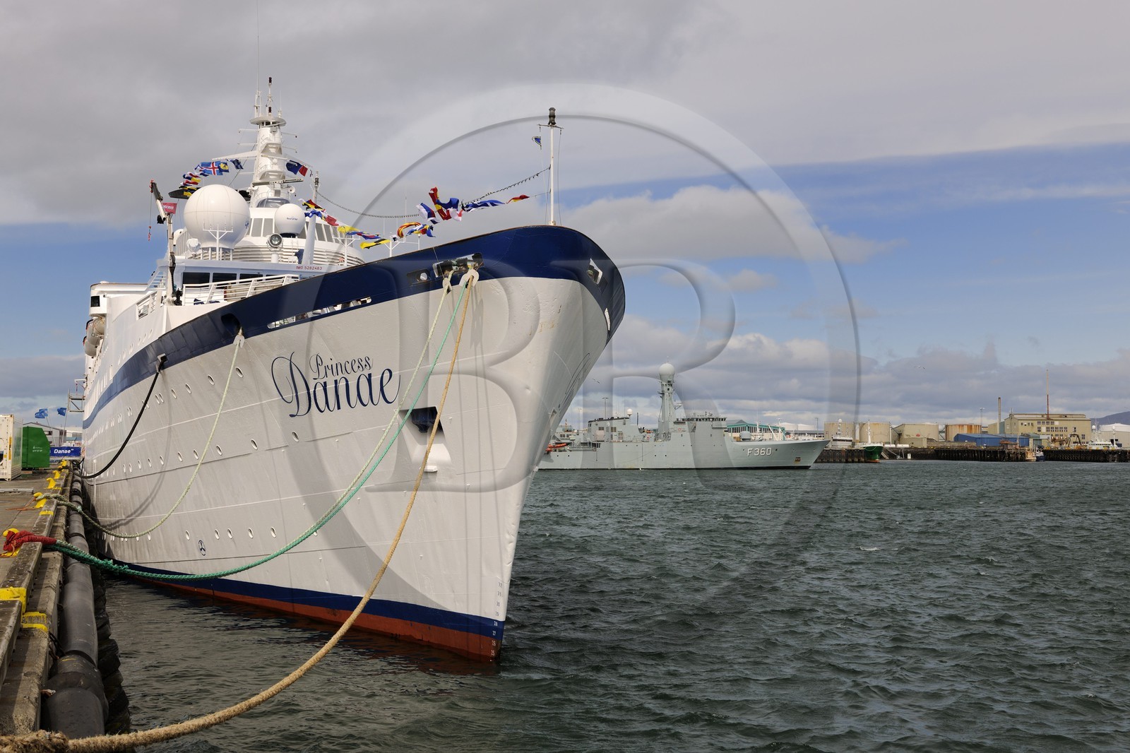 Islande, Reykjavik, le bateau de croisière Princess Danaé au port