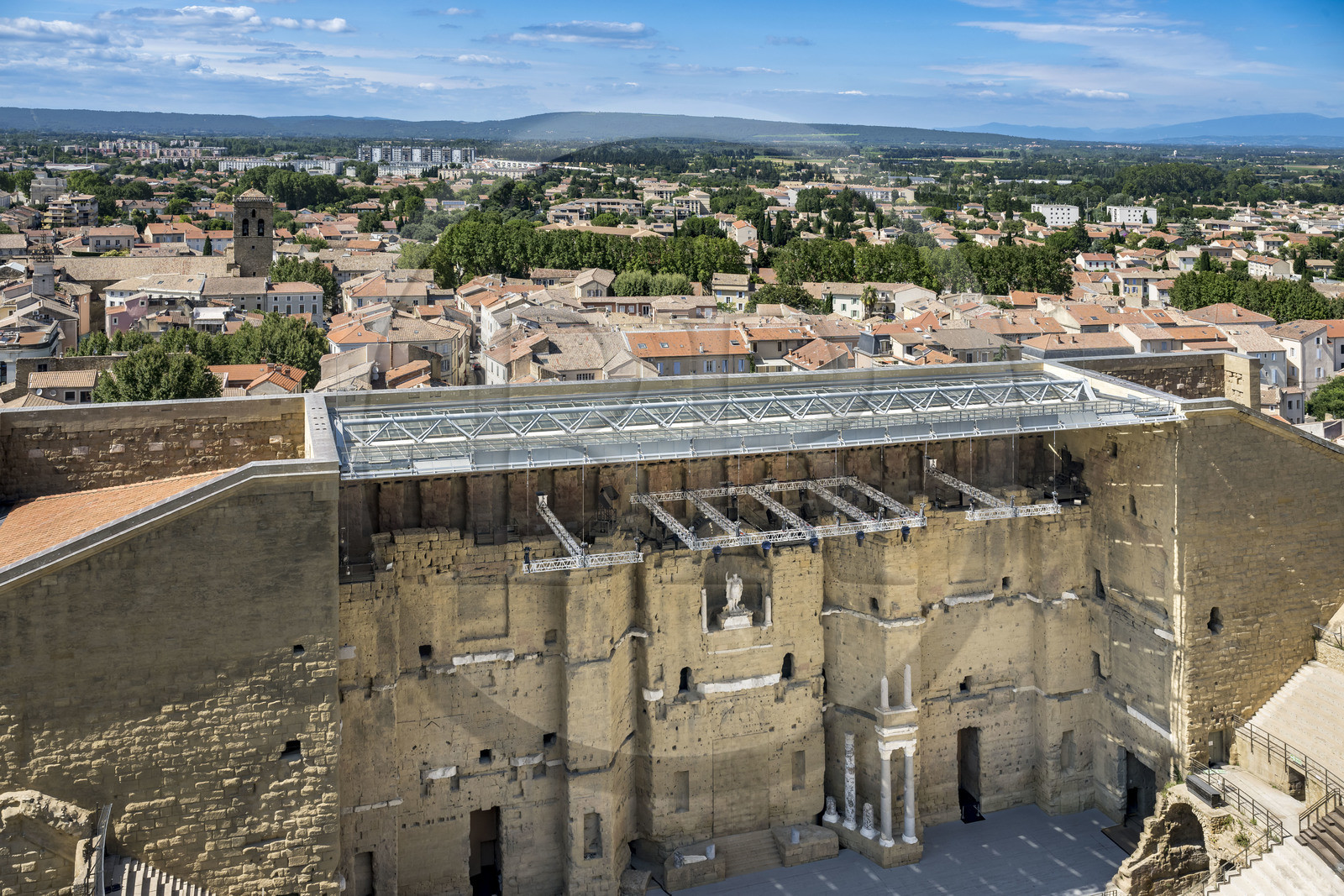 France, Vaucluse (84), Orange, le théatre antique classé Patrimoine Mondial de l'UNESCO, construit sous le règne d'Auguste au Ier siècle