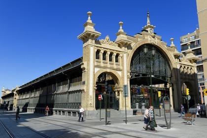 Espagne, Aragon, Saragosse, Mercado de Lanuza, marché central
